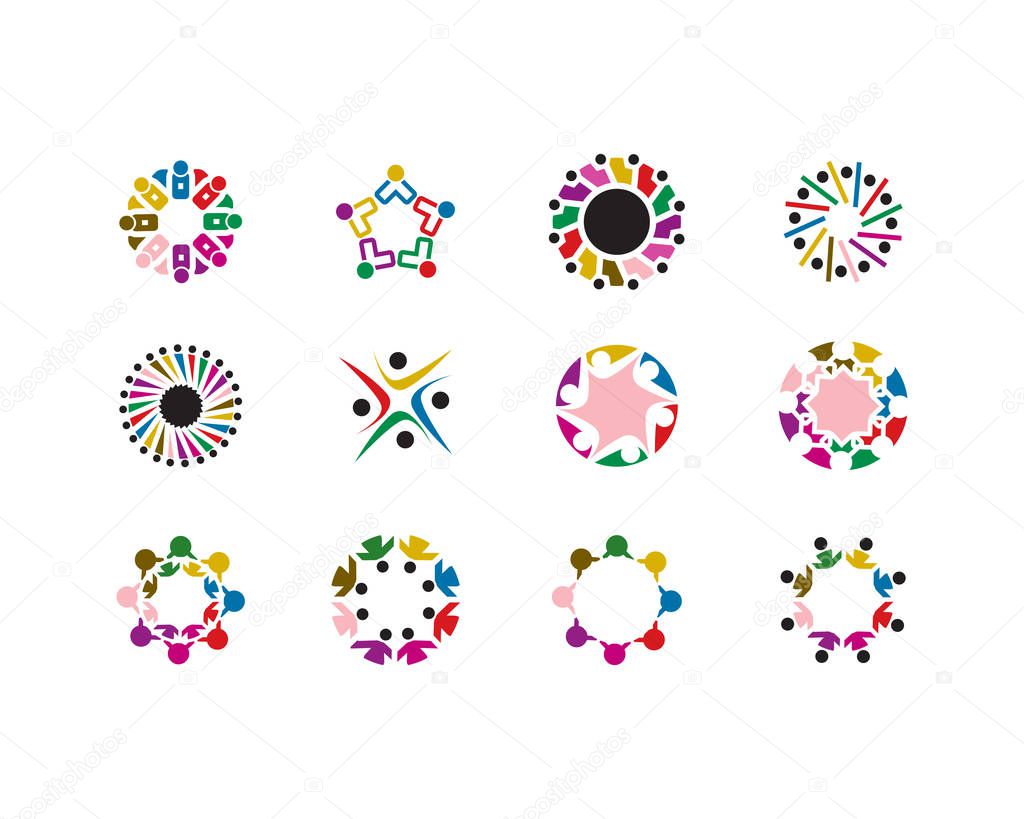 Is a symbol related to social, humanitarian, cooperation, teamwork, business, charity or foundation