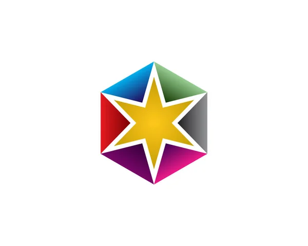 Hexa Star Logo — Stockvektor