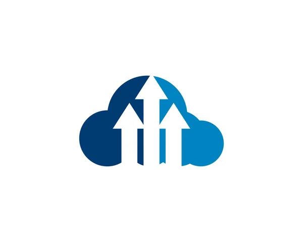 Logotipo seta nuvem — Vetor de Stock