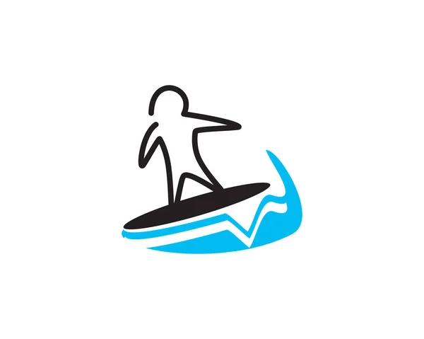 Logotipo de surf — Vetor de Stock