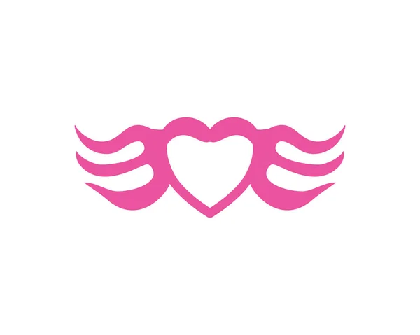 Wing love logo — Stock Vector