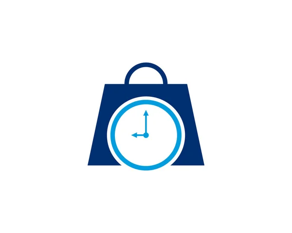 Tempo di shopping logo — Vettoriale Stock