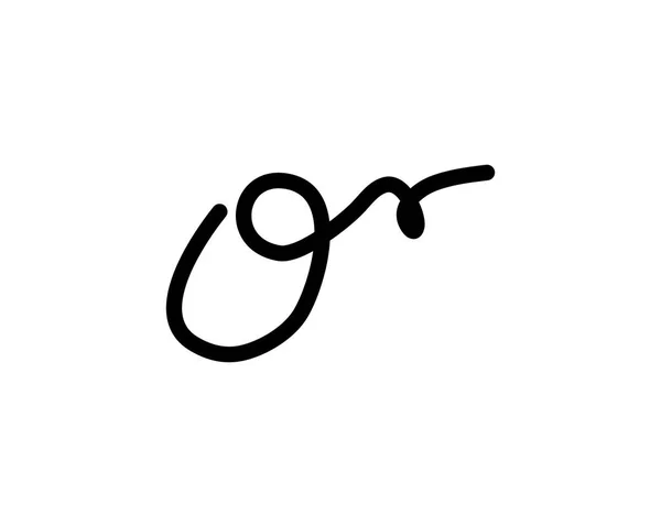 O betűvel aláírása logo — Stock Vector