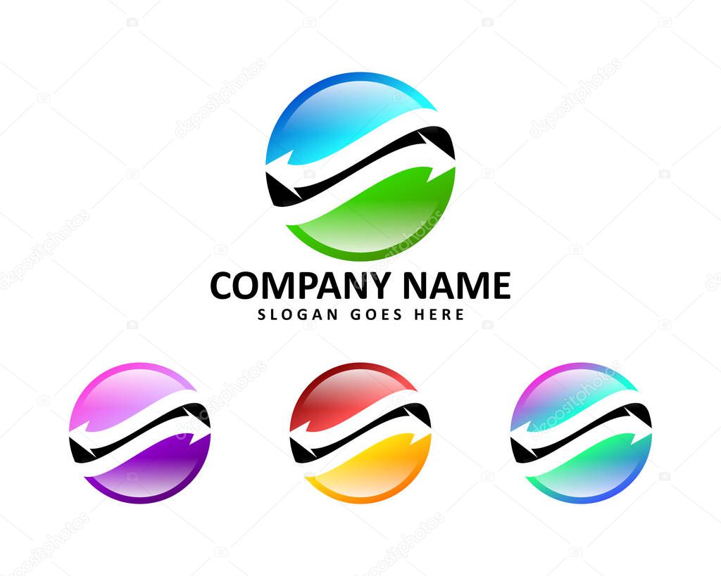 Is a circular symbol, abstract, abstract circle, arrow, exchange