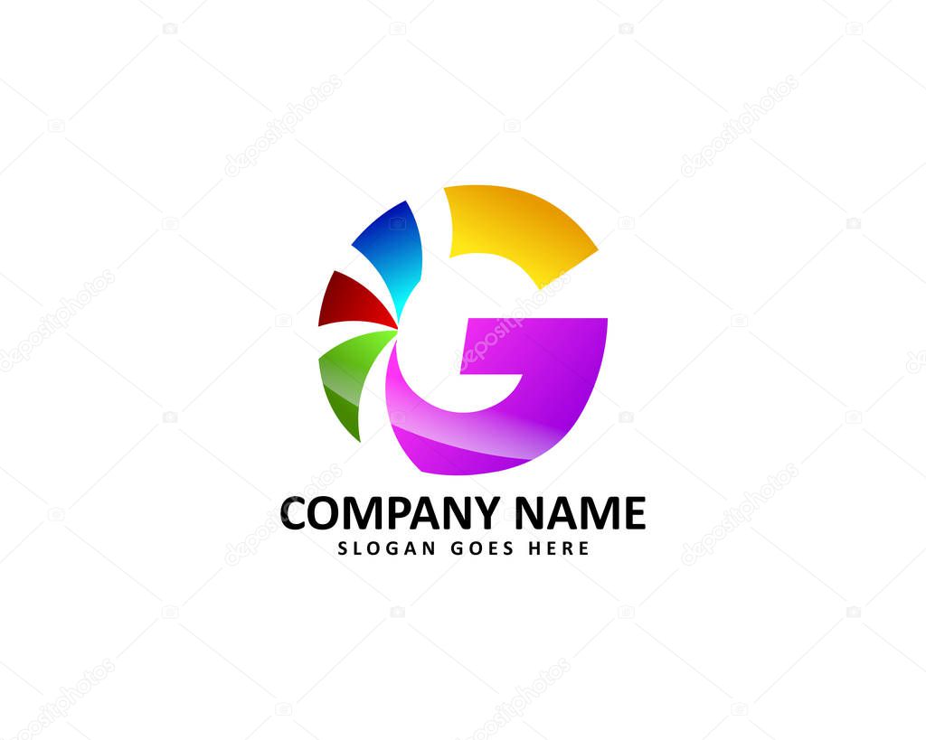 g letter colorful logo