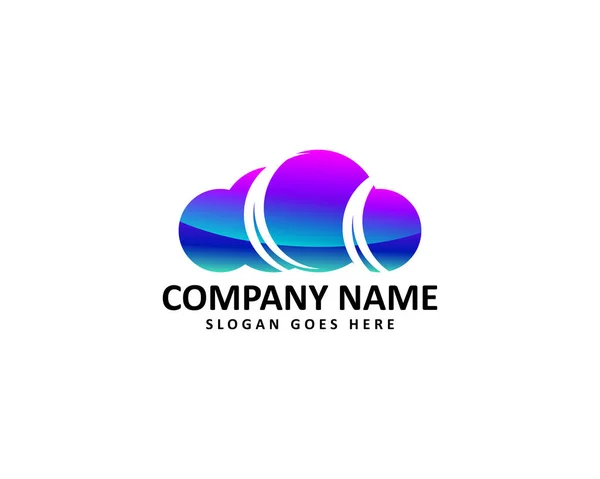 Color cloud logo — Stock Vector