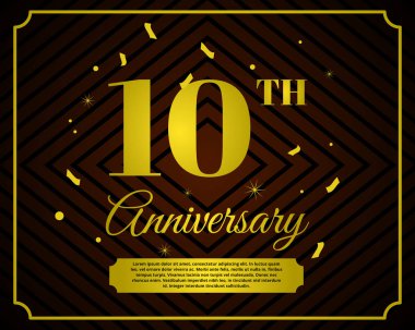 10 yıldönümü kutlama kartı şablonu