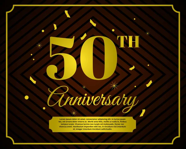50 verjaardag viering kaartsjabloon — Stockvector