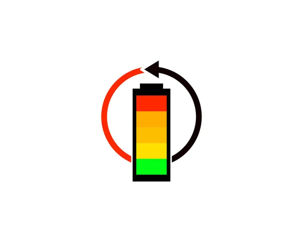 Opladen van de batterij logo — Stockvector