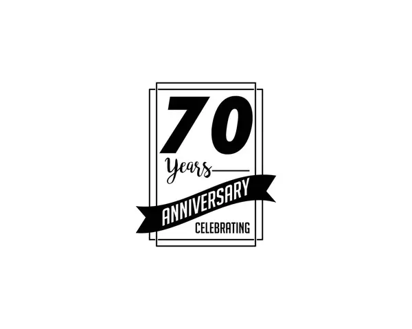 Seventy years anniversary badge — Stock Vector