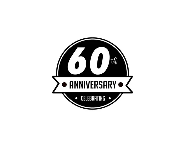 Badge anniversaire soixante ans — Image vectorielle