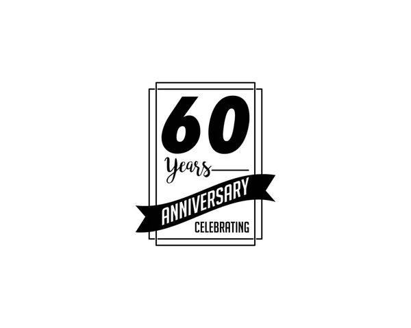 Sześćdziesiąt lat rocznica odznaka — Wektor stockowy