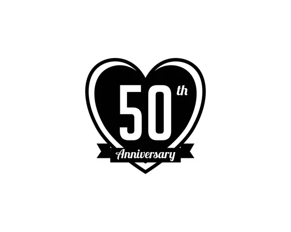 Emblema de aniversário de cinquenta anos —  Vetores de Stock