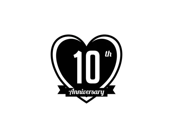 Emblema de aniversário de dez anos —  Vetores de Stock