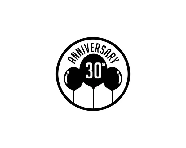 30 年周年記念バッジ — ストックベクタ