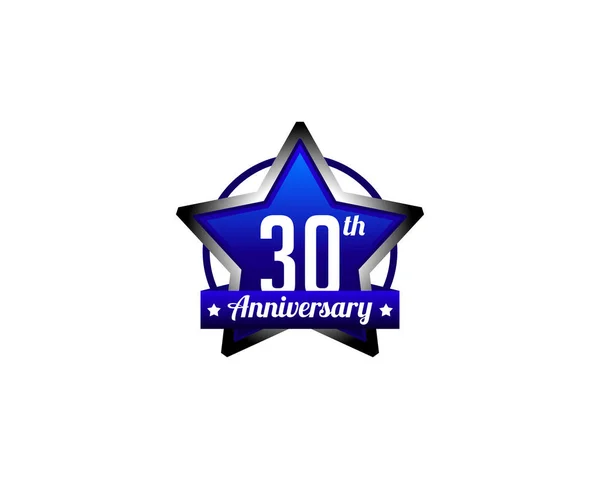Dertig jaar verjaardag badge — Stockvector