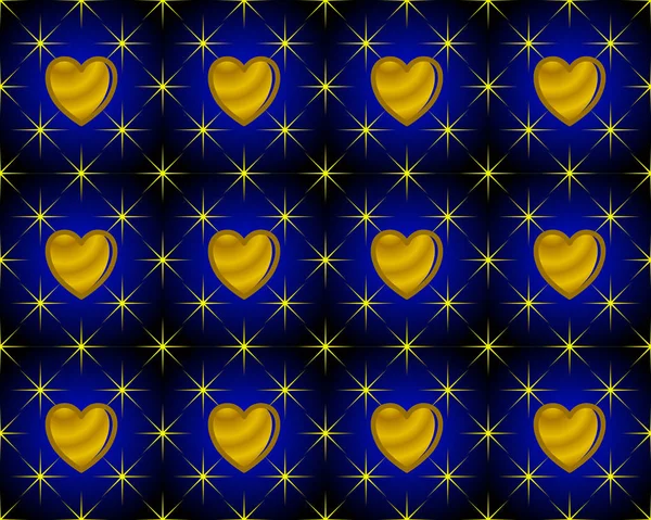 Юбилей образца фоновой формы звезд и сердца — стоковый вектор