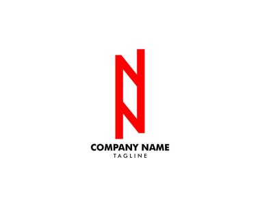 İlk harf Nn Logo tasarım şablonu