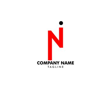 İlk harf Ni Logo tasarım şablonu
