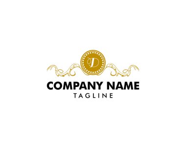 Başlangıç Harfi D Klasik Lüks Logo Şablonu
