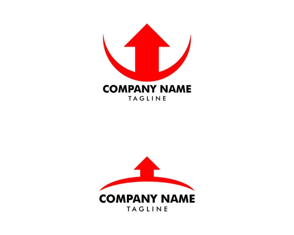 Conjunto de Arrow Up Logo Vector Template Design — Vetor de Stock