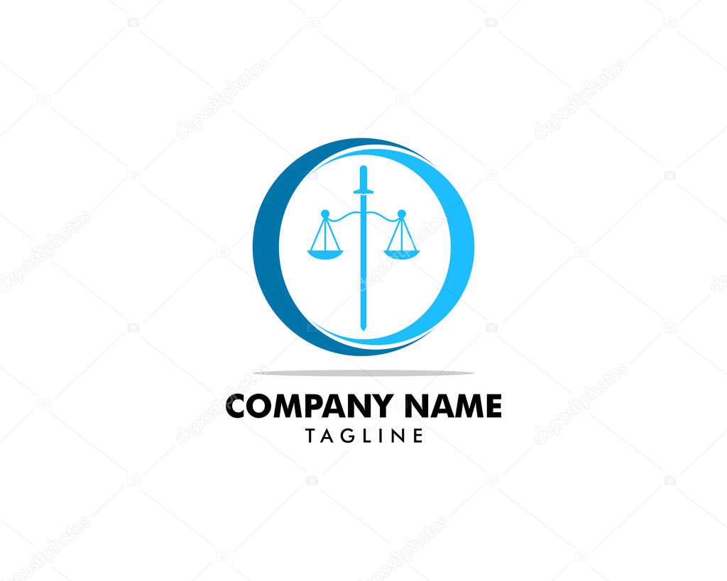 Law Firm Logo Template Design Vector