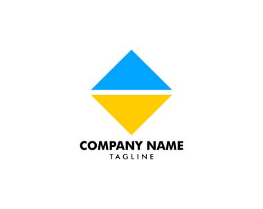 Soyut üçgen tasarım logo vektör şablonu