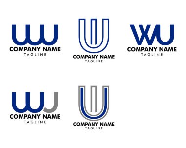 Wu Logo Şablon Dizaynının İlk Harfi