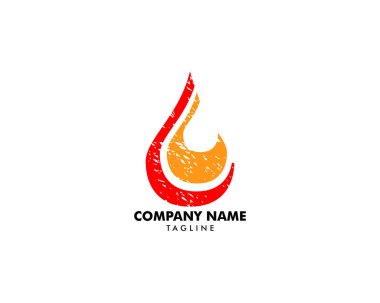 Ateş Alevi Logosu tasarım şablonu