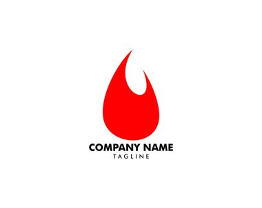 Ateş Alevi Logosu tasarım şablonu