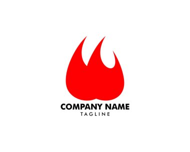 Ateş Alevi Logosu tasarım şablonu