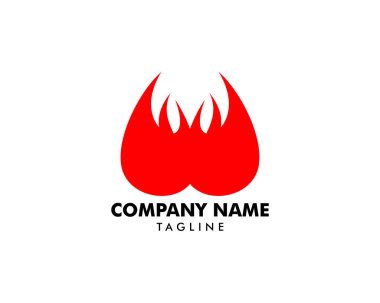 Ateş Alevi Logosu tasarım şablonu