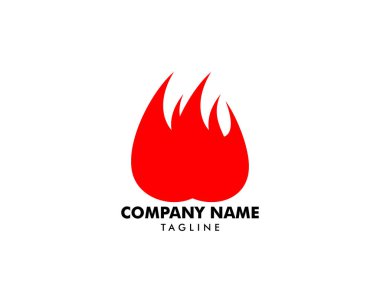 Ateş Alevi Logosu tasarım şablonu