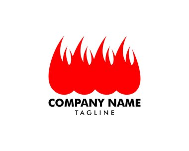 Ateş Alevi Logosu tasarım şablonu