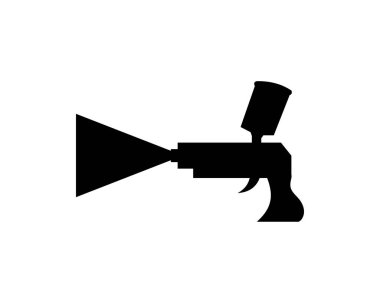 Sprey Silah Simgesi Vektör Logo Şablonu Çizim Tasarımı