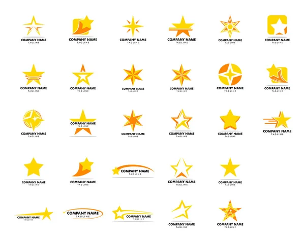 Set di Star logo modello icona vettoriale Illustrazione Design — Vettoriale Stock
