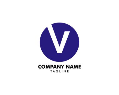 İlk Harf V Logo Şablonu Tasarımı