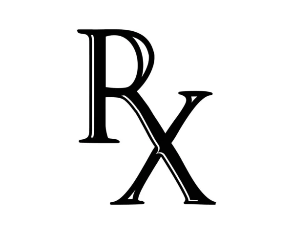 Rx字母医学图标矢量标志模板图解设计 — 图库矢量图片