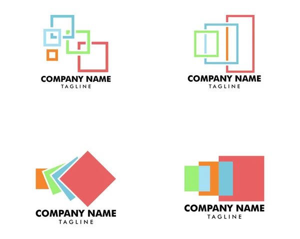 Set di logo reattivo Modello Icona vettoriale Illustrazione Design — Vettoriale Stock