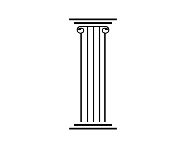 Pilar de escritório de advocacia ícone vetor logotipo modelo — Vetor de Stock