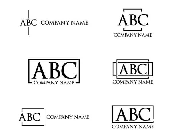 Ensemble de dessins de lettres de logo Simple et minimaliste — Image vectorielle