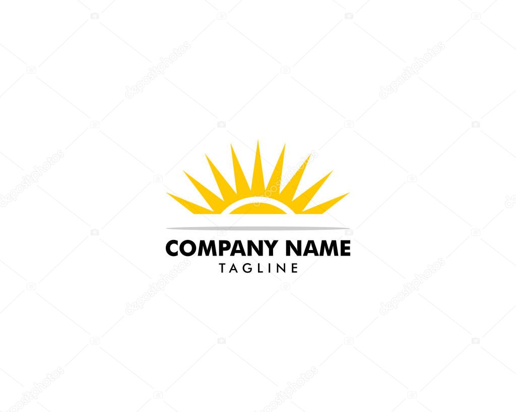 Abstract Sun Logo Design Template