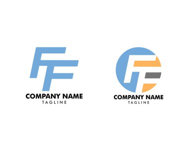 İlk Harf Ff Logo Şablon Tasarımı Seti
