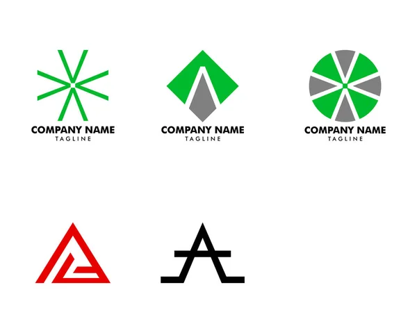 Zestaw wstępnych listów Projekt szablonu logo — Wektor stockowy