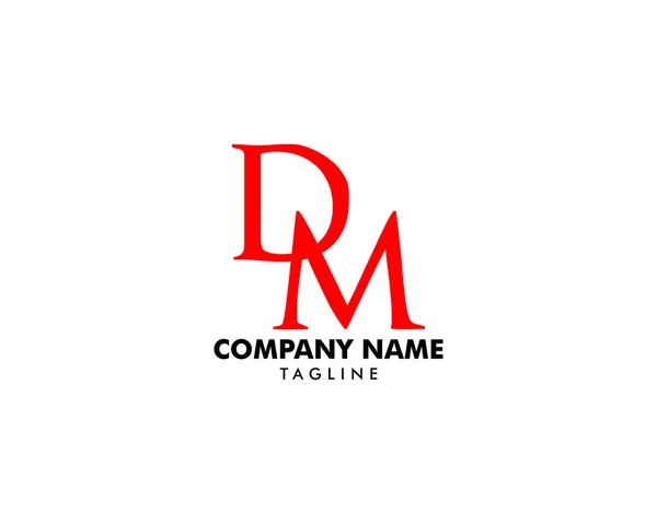 Początkowy wzór listu DM Logo — Wektor stockowy