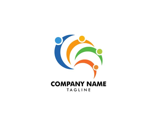 Społeczność Ludzie Elementy Projektu Logo Wektorowe — Wektor stockowy