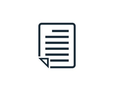 Kağıt Simgesi Vektör Logo Çizim Tasarımı