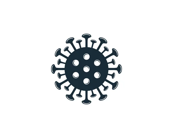 Corona Virus Icono Vector Logo Plantilla Ilustración Diseño — Vector de stock