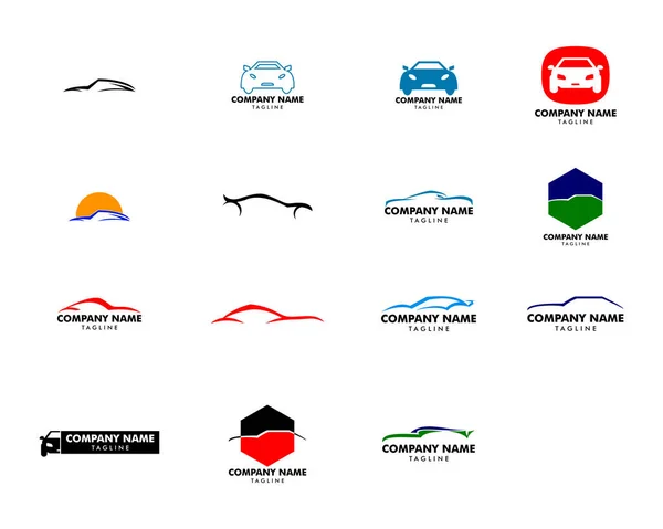 Zestaw Logo Samochodu Szablon Wektor Ilustracji — Wektor stockowy