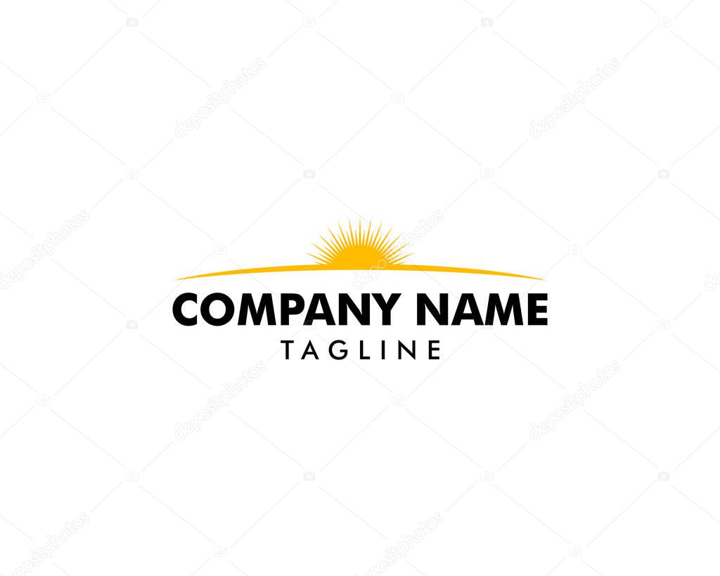 Sun Logo Design Template Vector